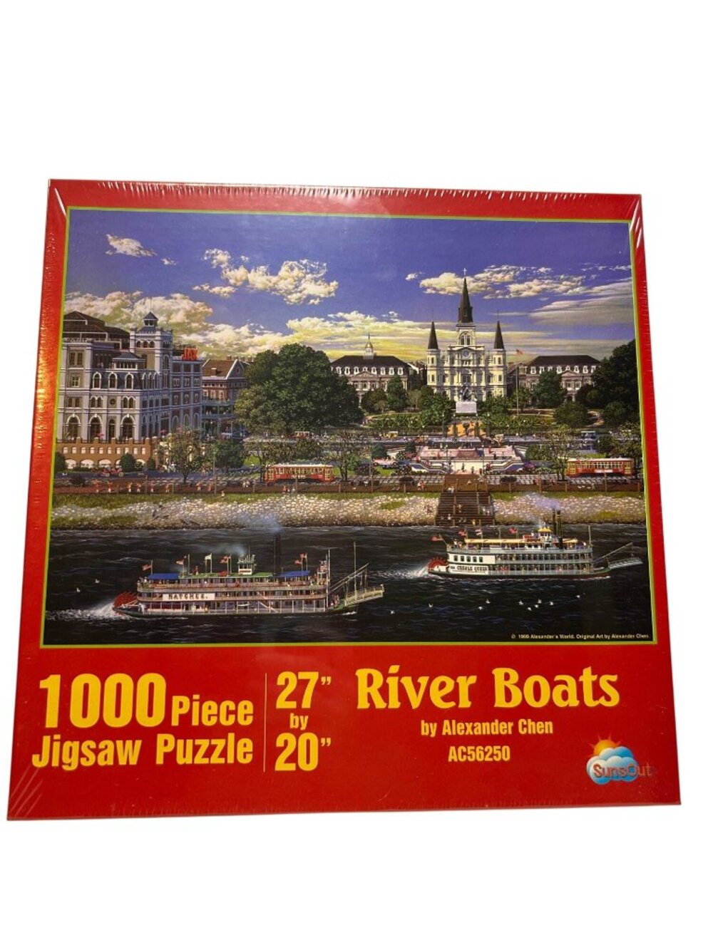 NEW River Boats 1000 Piece Jigsaw Puzzle By Alexander Chen 27"x20" SunsOut